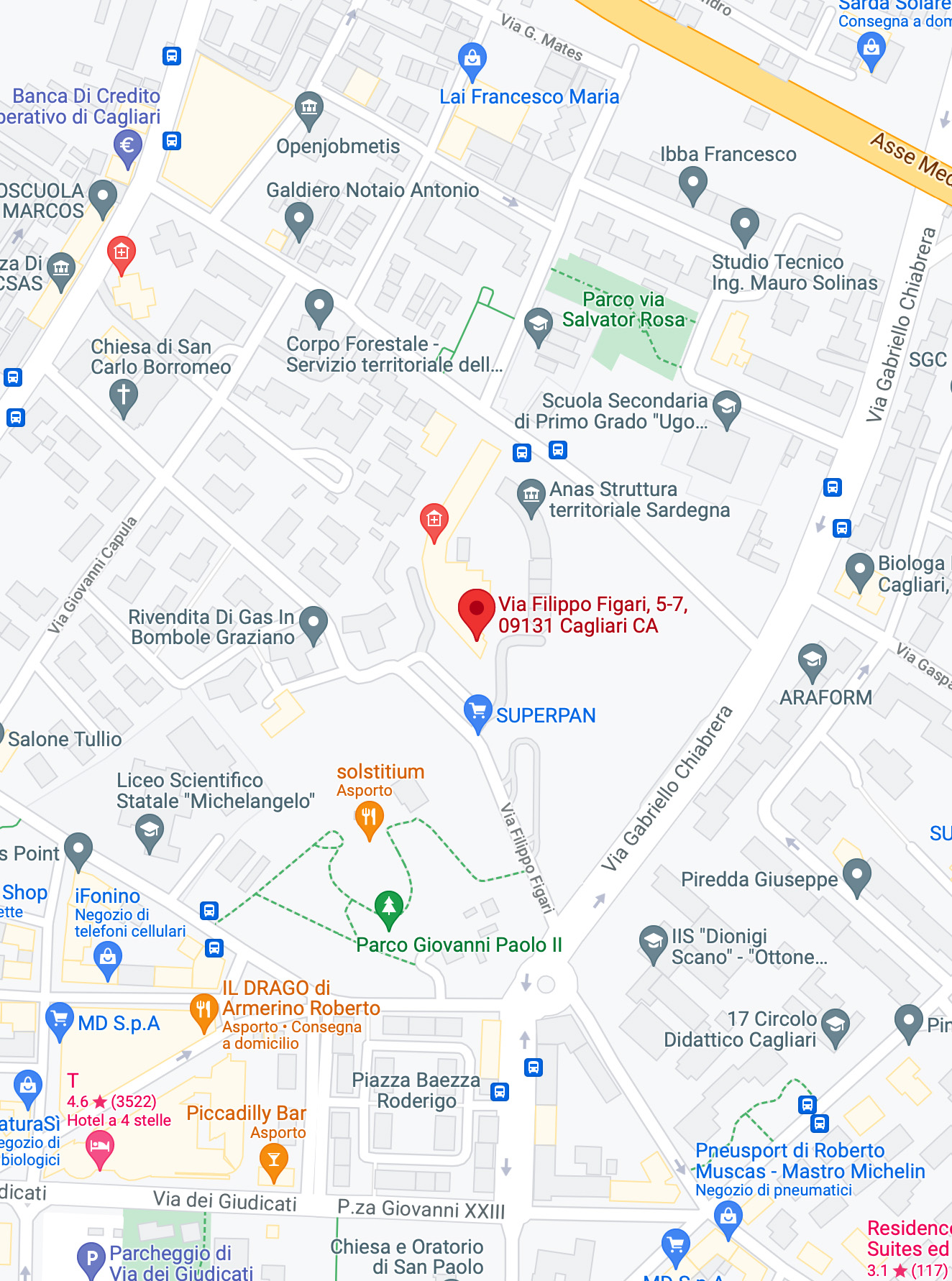 dove siamo Via Filippo Figari, 7B - 09131 Cagliari